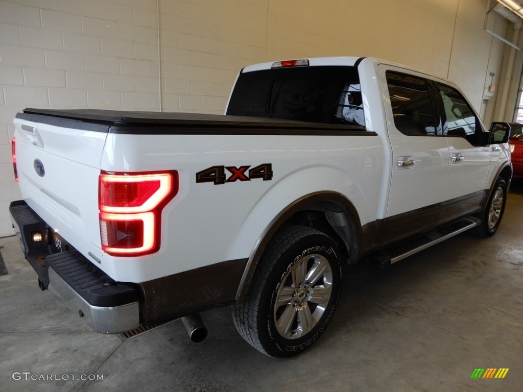 2018 F150 Lariat SuperCrew 4x4 - Oxford White / Light Camel photo #3