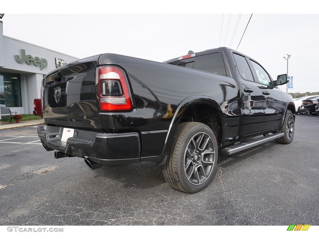 2019 1500 Laramie Quad Cab - Diamond Black Crystal Pearl / Black photo #11