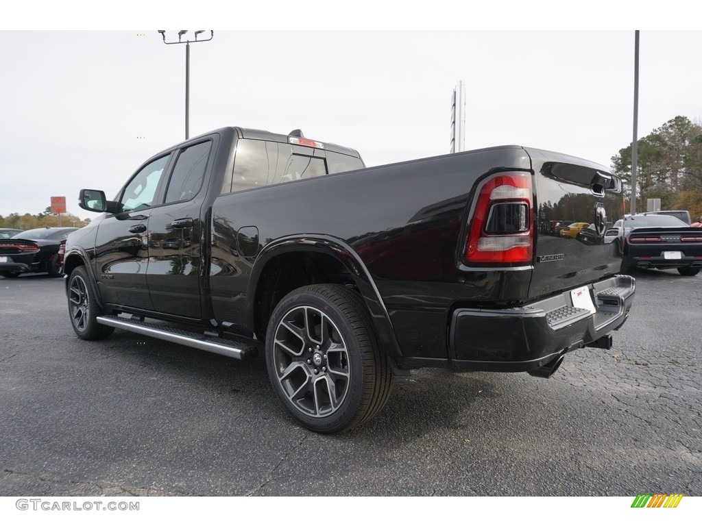 2019 1500 Laramie Quad Cab - Diamond Black Crystal Pearl / Black photo #13