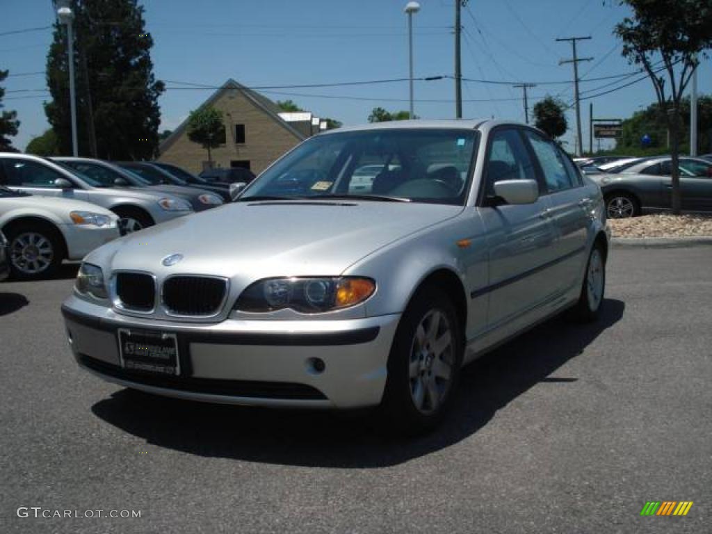 2002 3 Series 325i Sedan - Titanium Silver Metallic / Grey photo #1