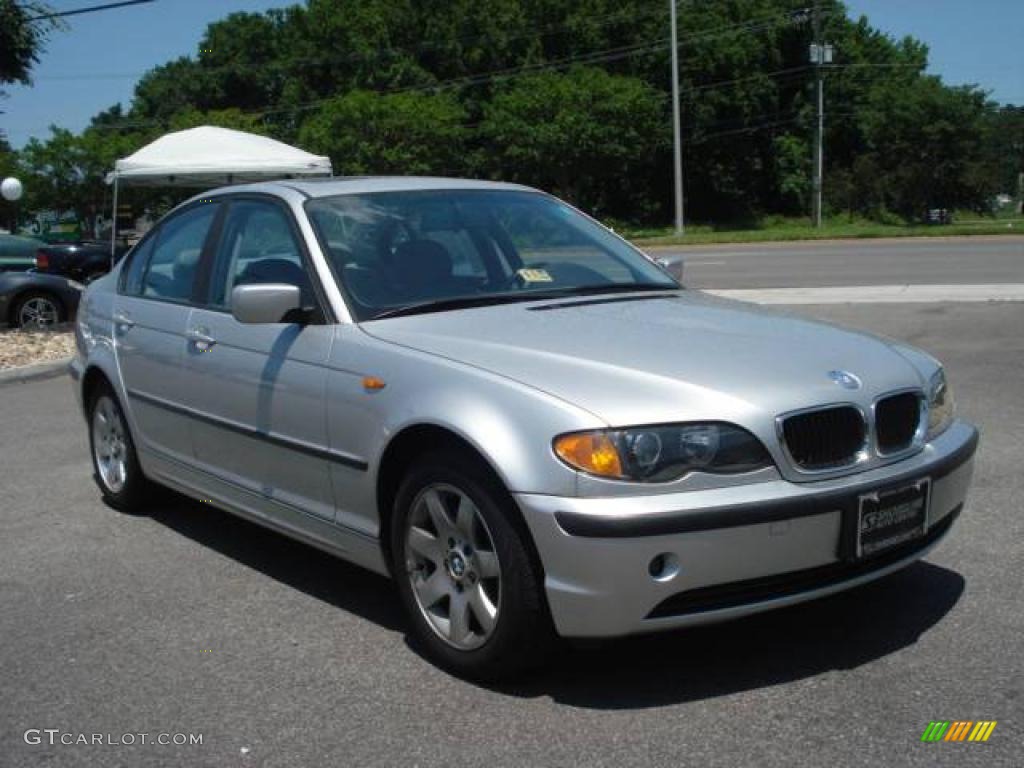 2002 3 Series 325i Sedan - Titanium Silver Metallic / Grey photo #7