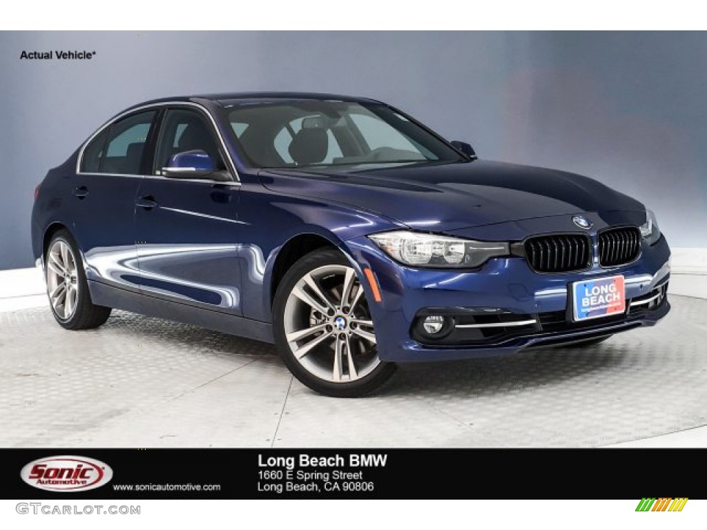 2017 3 Series 330i Sedan - Mediterranean Blue Metallic / Black photo #1