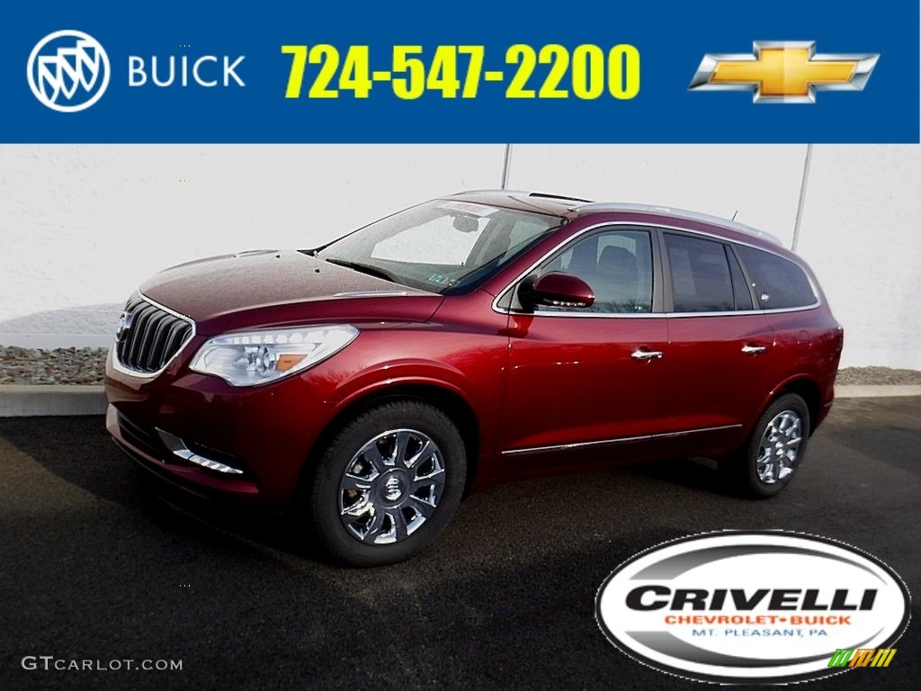 2017 Enclave Leather AWD - Crimson Red Tintcoat / Ebony/Ebony photo #1