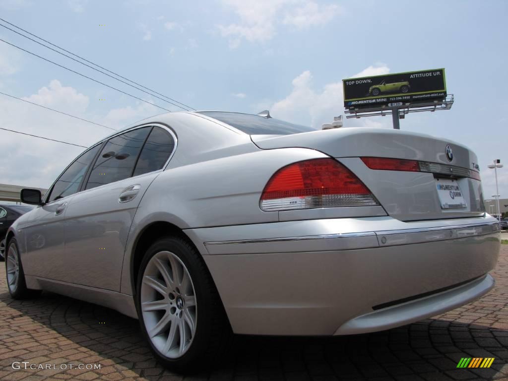 2003 7 Series 745Li Sedan - Titanium Silver Metallic / Black/Black photo #3