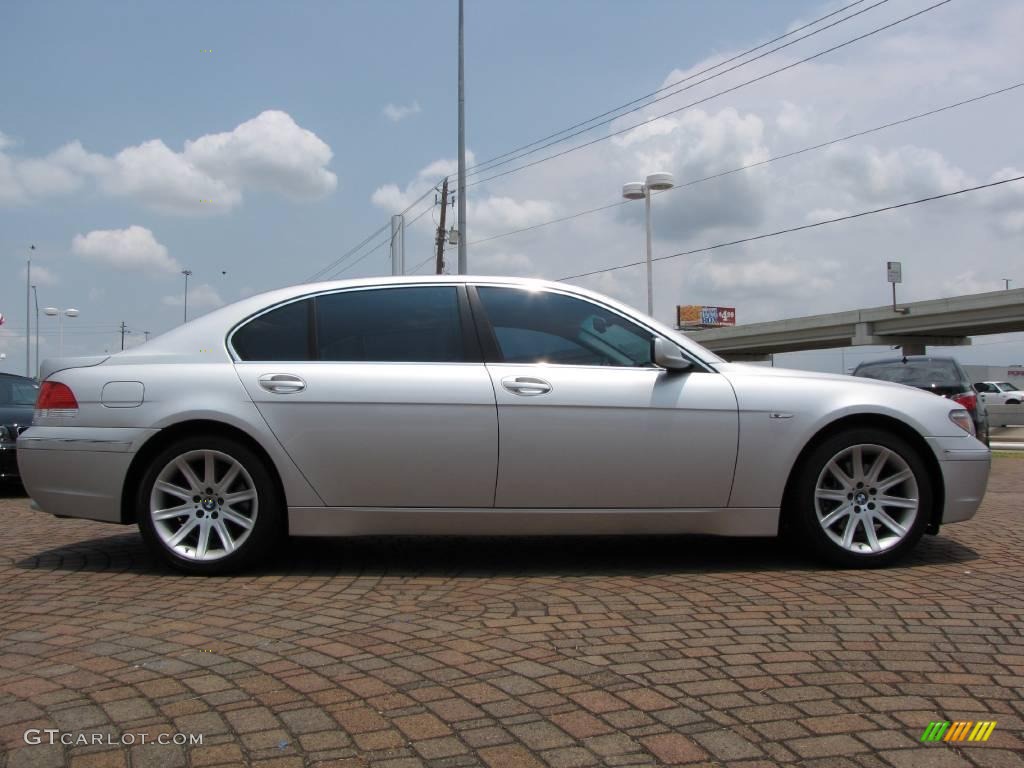 2003 7 Series 745Li Sedan - Titanium Silver Metallic / Black/Black photo #6