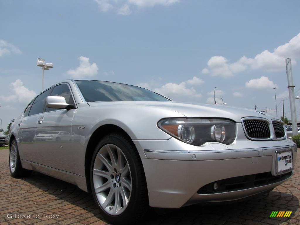 2003 7 Series 745Li Sedan - Titanium Silver Metallic / Black/Black photo #7