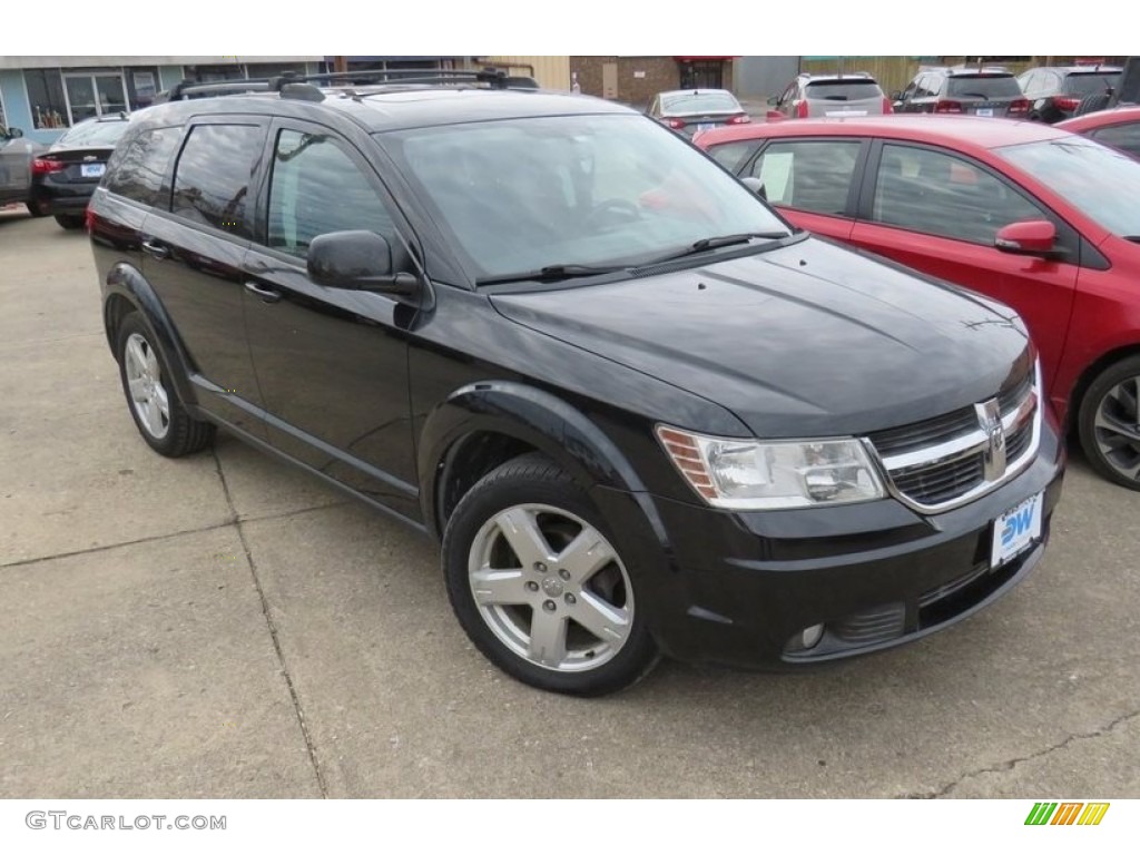 2010 Journey SXT - Brilliant Black Crystal Pearl / Dark Slate Gray photo #6