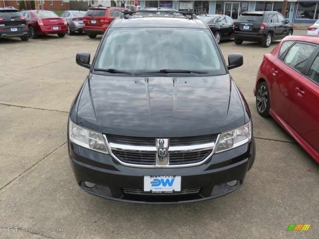 2010 Journey SXT - Brilliant Black Crystal Pearl / Dark Slate Gray photo #7