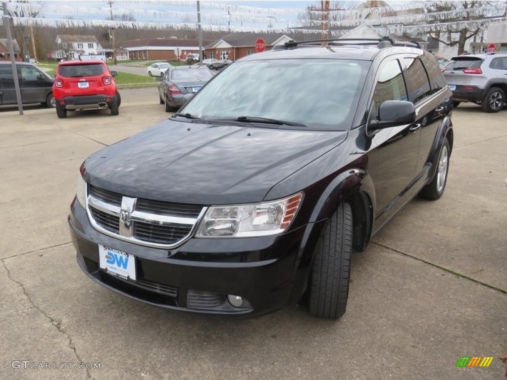 2010 Journey SXT - Brilliant Black Crystal Pearl / Dark Slate Gray photo #10