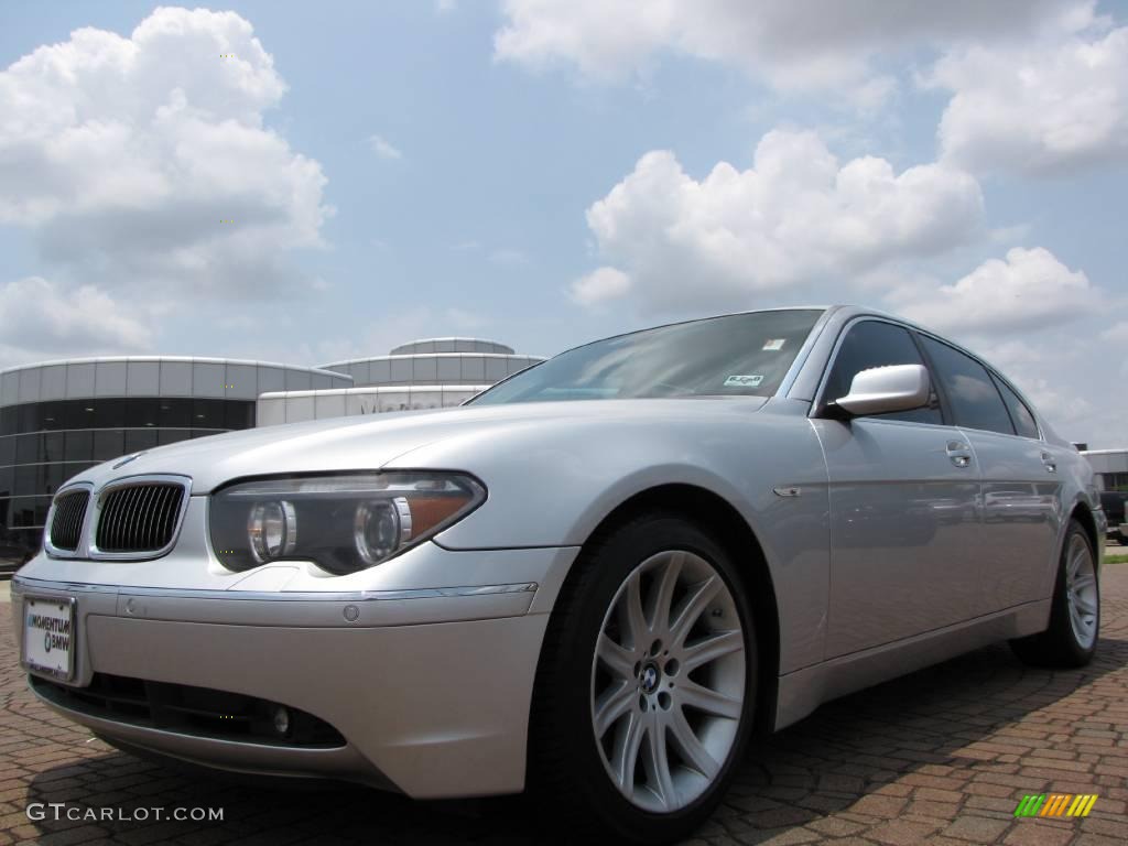 2003 7 Series 745Li Sedan - Titanium Silver Metallic / Black/Black photo #9