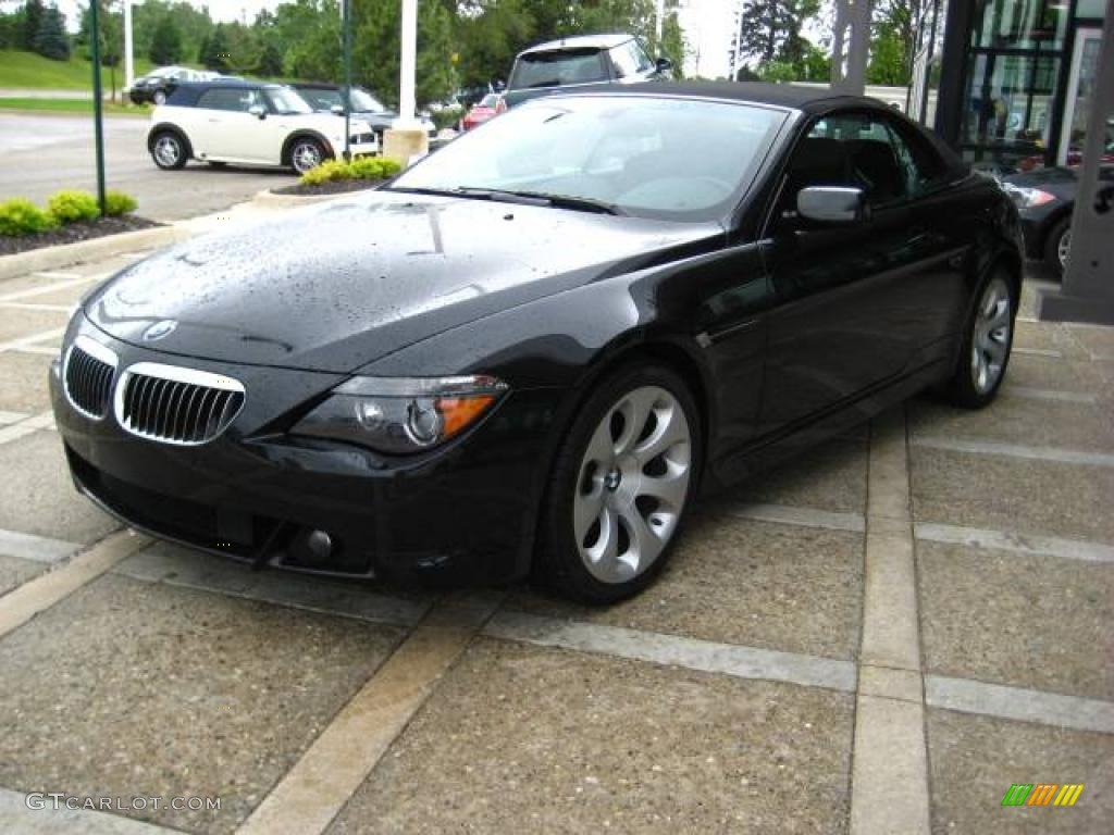 2006 6 Series 650i Convertible - Black Sapphire Metallic / Black photo #3