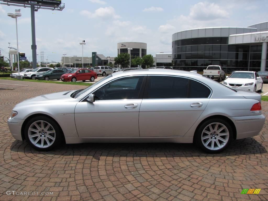 2003 7 Series 745Li Sedan - Titanium Silver Metallic / Black/Black photo #10