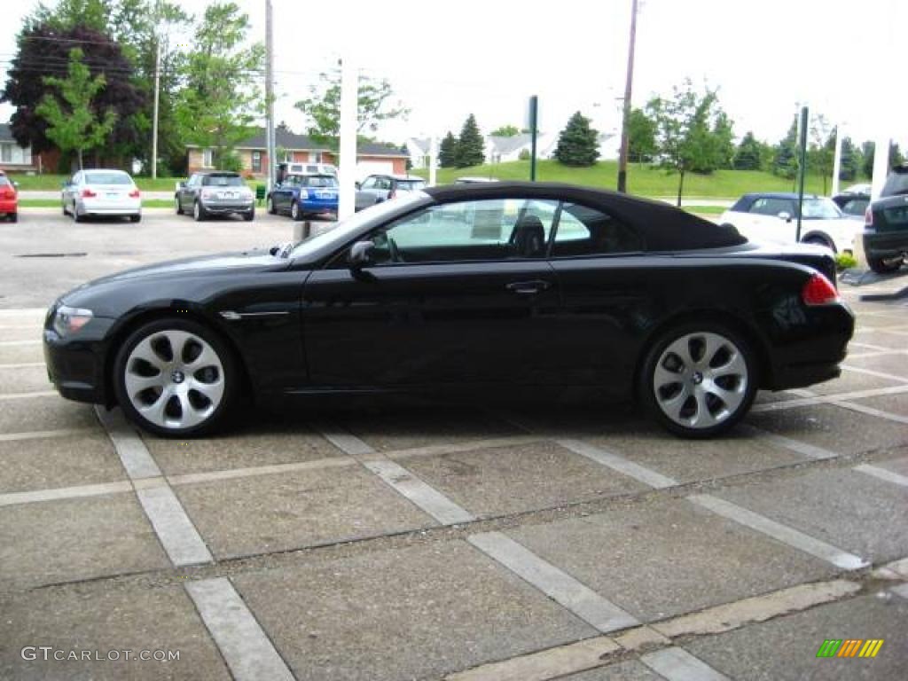 2006 6 Series 650i Convertible - Black Sapphire Metallic / Black photo #4