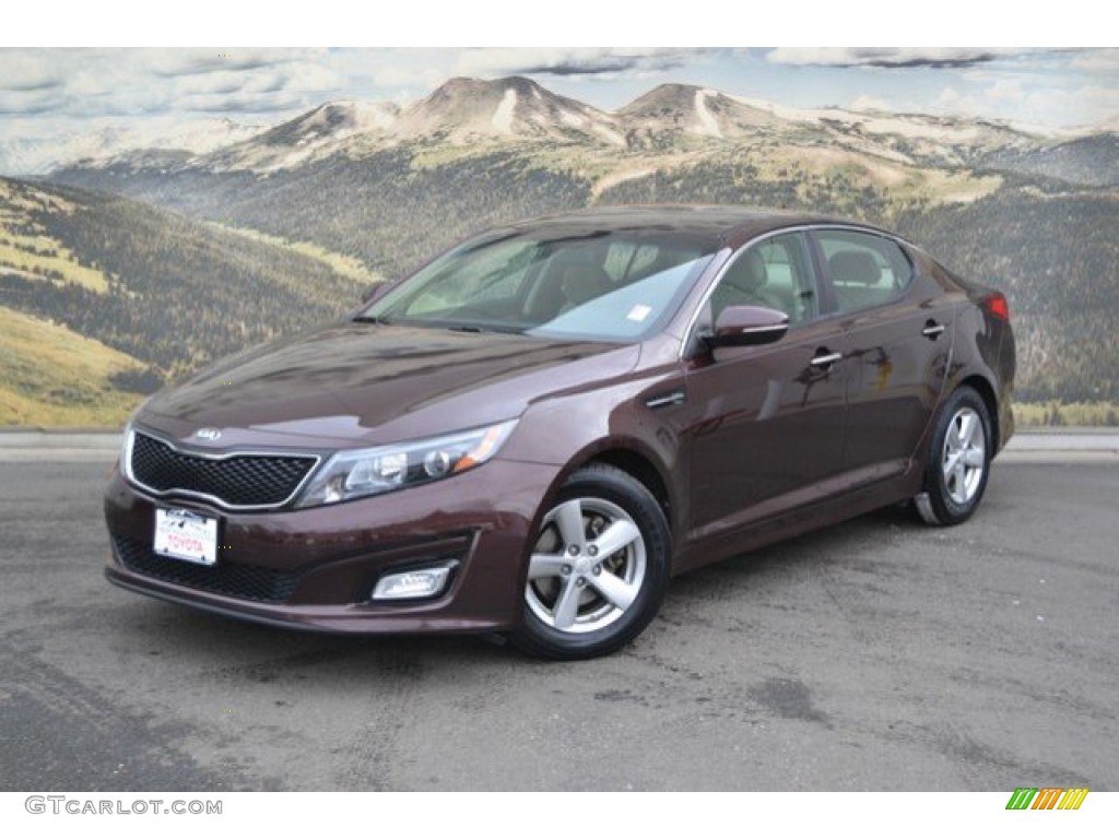 2015 Optima LX - Dark Cherry / Beige photo #5