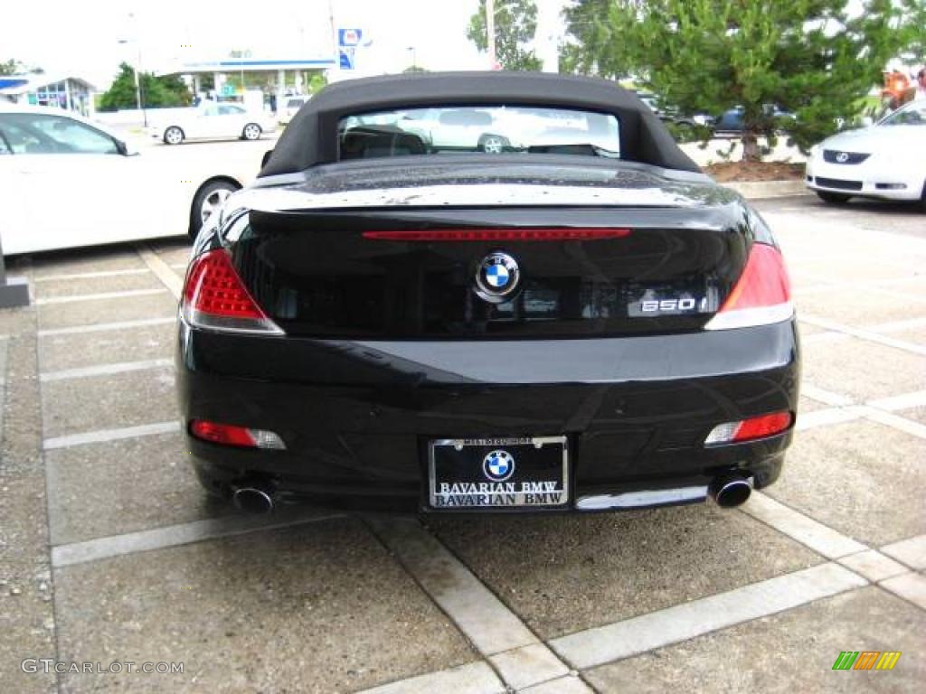 2006 6 Series 650i Convertible - Black Sapphire Metallic / Black photo #6