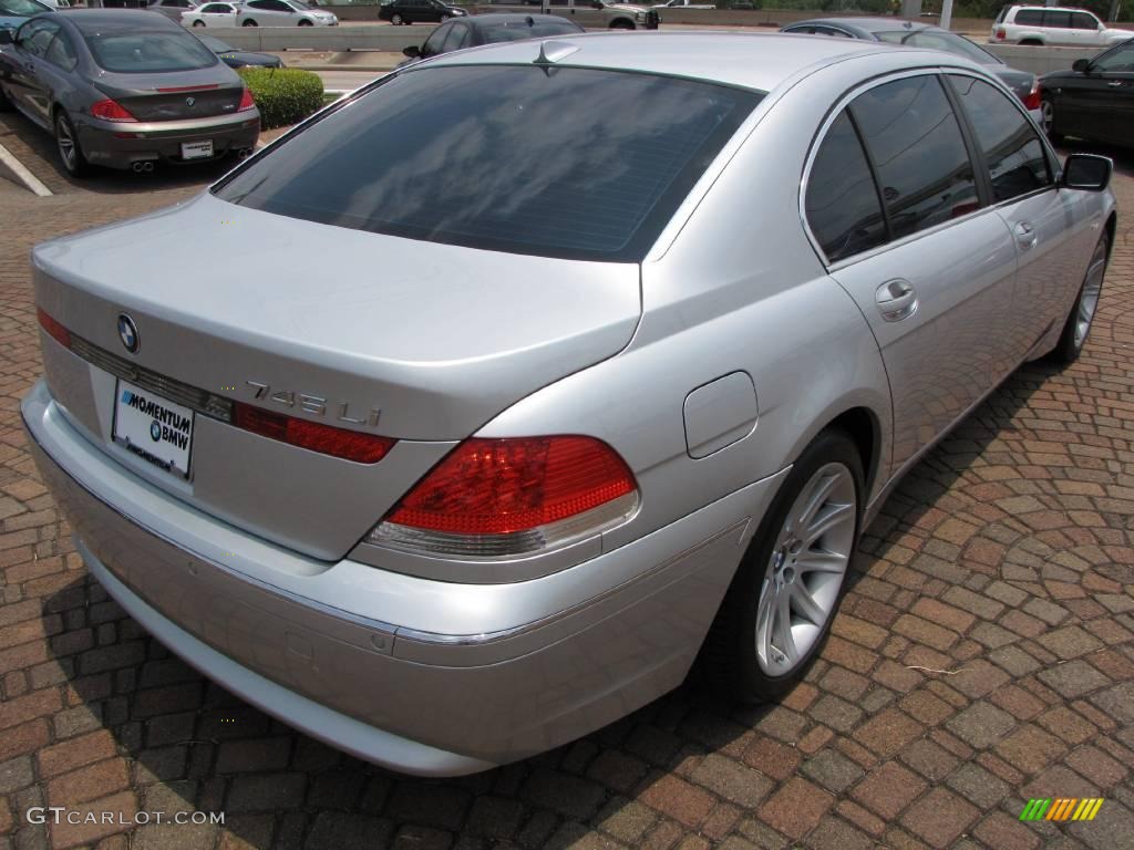 2003 7 Series 745Li Sedan - Titanium Silver Metallic / Black/Black photo #13