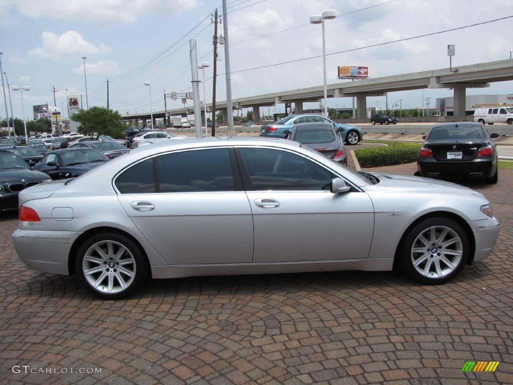 2003 7 Series 745Li Sedan - Titanium Silver Metallic / Black/Black photo #14