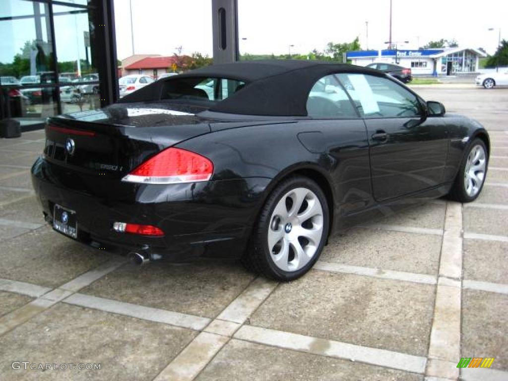 2006 6 Series 650i Convertible - Black Sapphire Metallic / Black photo #7