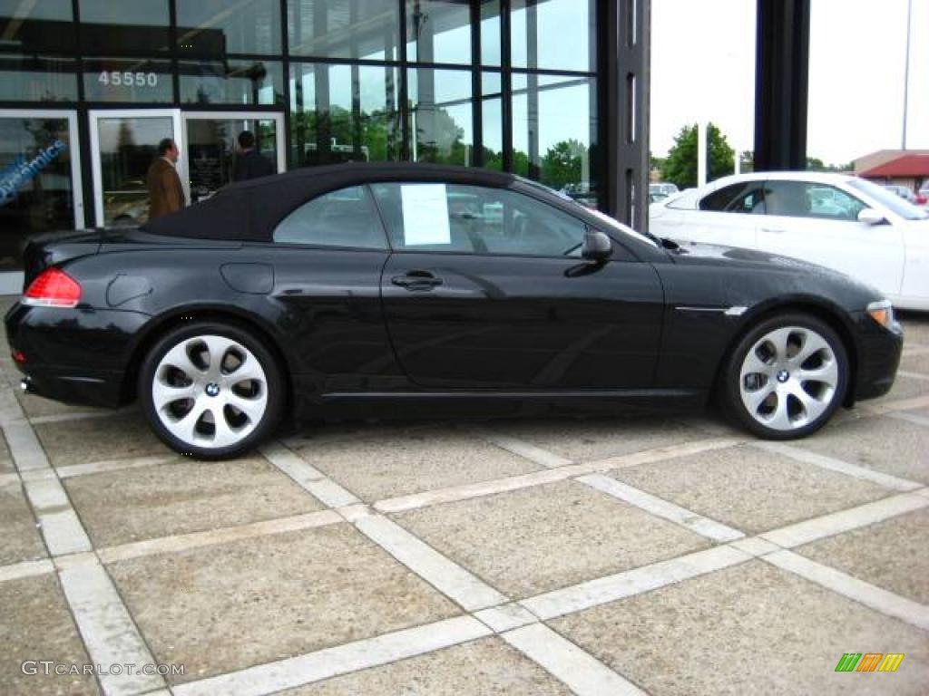 2006 6 Series 650i Convertible - Black Sapphire Metallic / Black photo #8