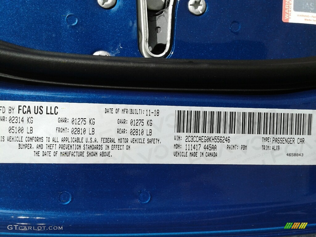 2019 300 Color Code PBM for Ocean Blue Metallic Photo #130912939