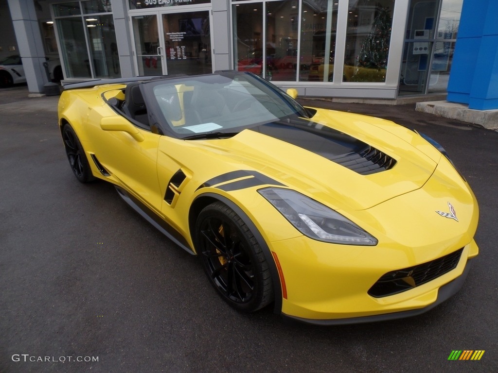 Corvette Racing Yellow Tintcoat 2019 Chevrolet Corvette Grand Sport Convertible Exterior Photo #130913716