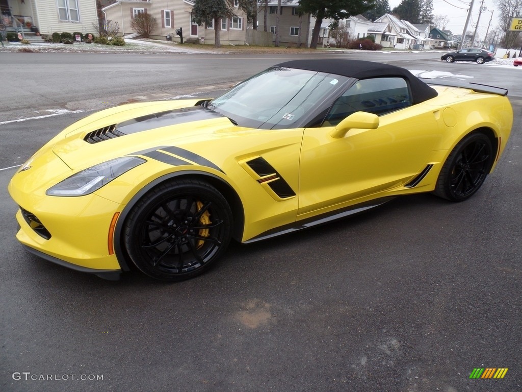 Corvette Racing Yellow Tintcoat 2019 Chevrolet Corvette Grand Sport Convertible Exterior Photo #130913792