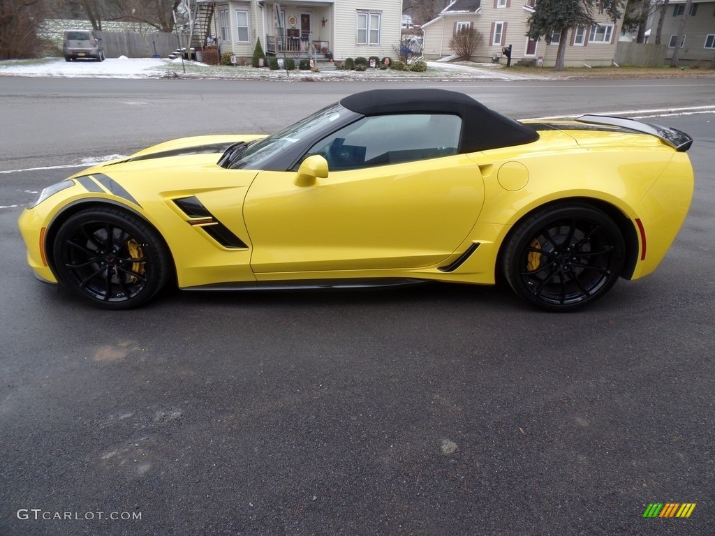 Corvette Racing Yellow Tintcoat 2019 Chevrolet Corvette Grand Sport Convertible Exterior Photo #130914013