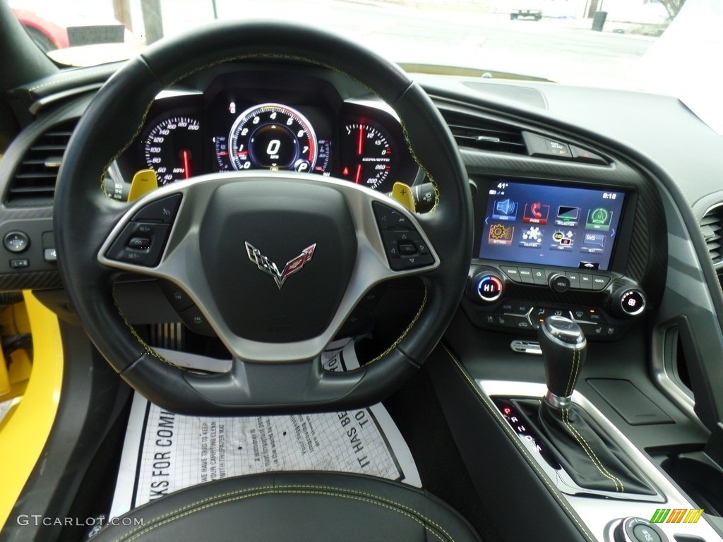 2019 Chevrolet Corvette Grand Sport Convertible Black Steering Wheel Photo #130914244