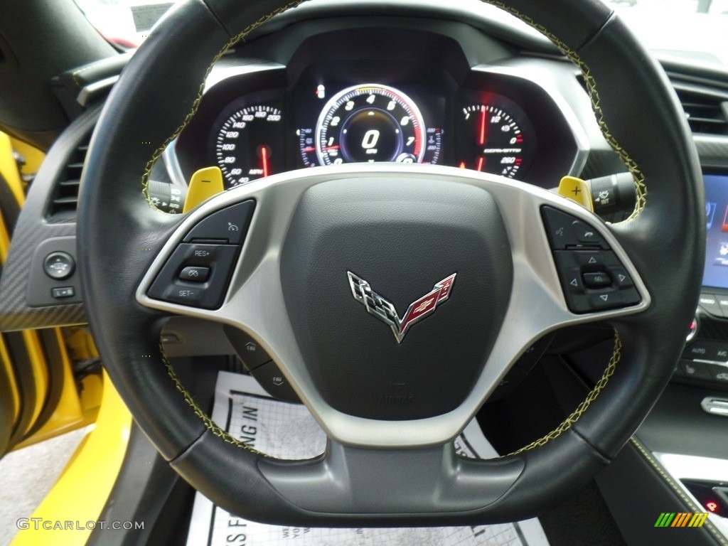 2019 Chevrolet Corvette Grand Sport Convertible Black Steering Wheel Photo #130914256