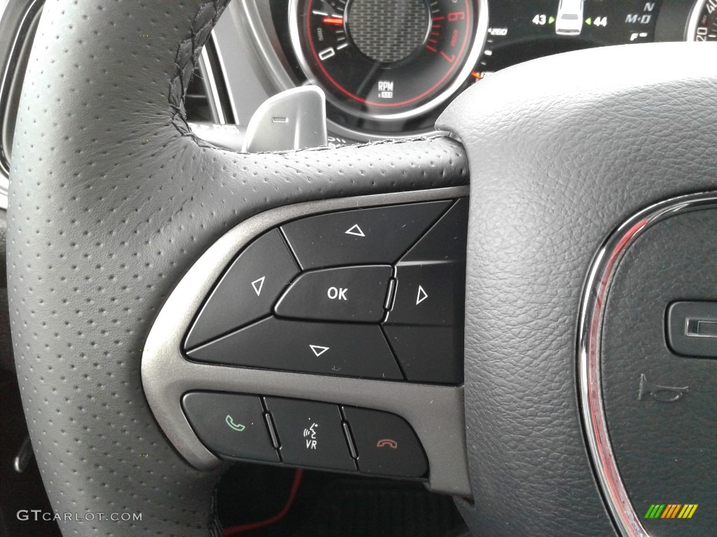 2019 Dodge Challenger R/T Scat Pack Widebody Ruby Red/Black Steering Wheel Photo #130914298