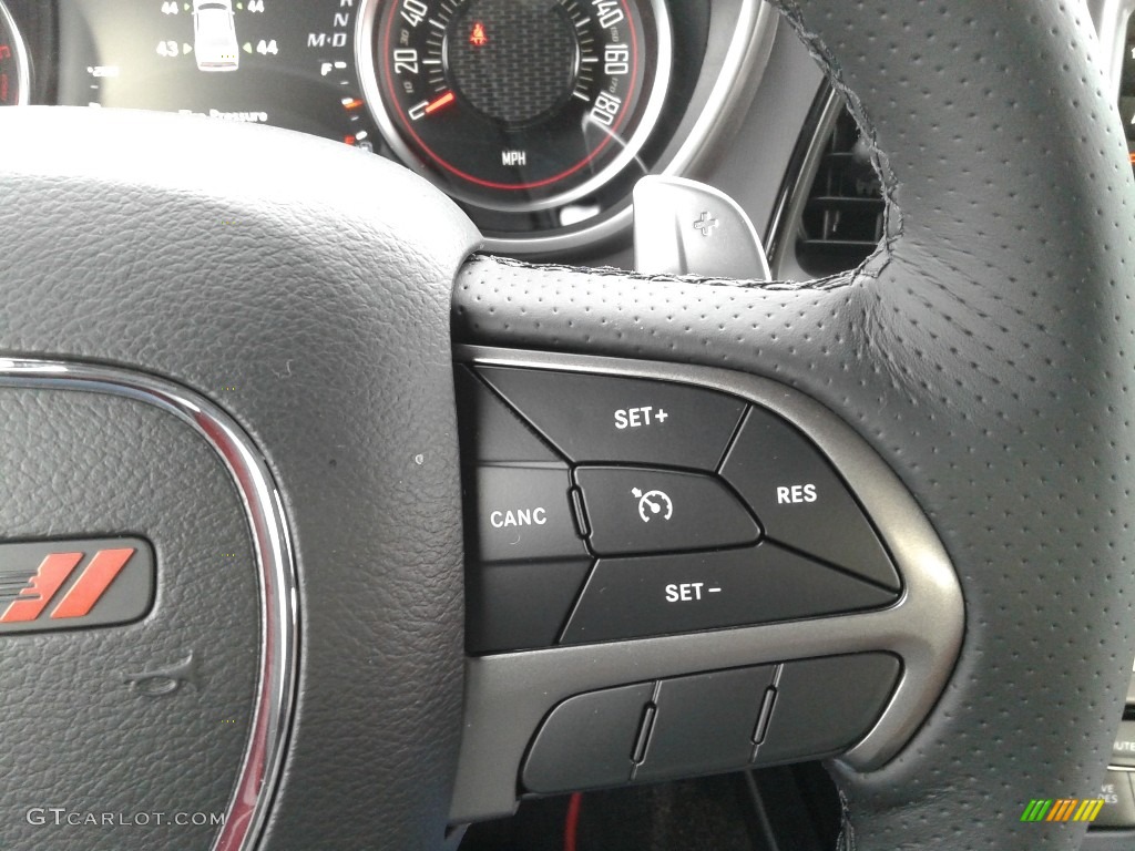 2019 Dodge Challenger R/T Scat Pack Widebody Ruby Red/Black Steering Wheel Photo #130914313