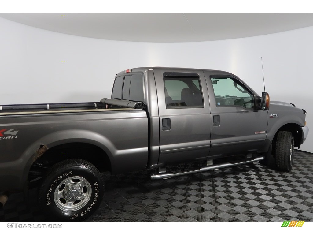 2003 F250 Super Duty Lariat Crew Cab 4x4 - Dark Shadow Grey Metallic / Black photo #12