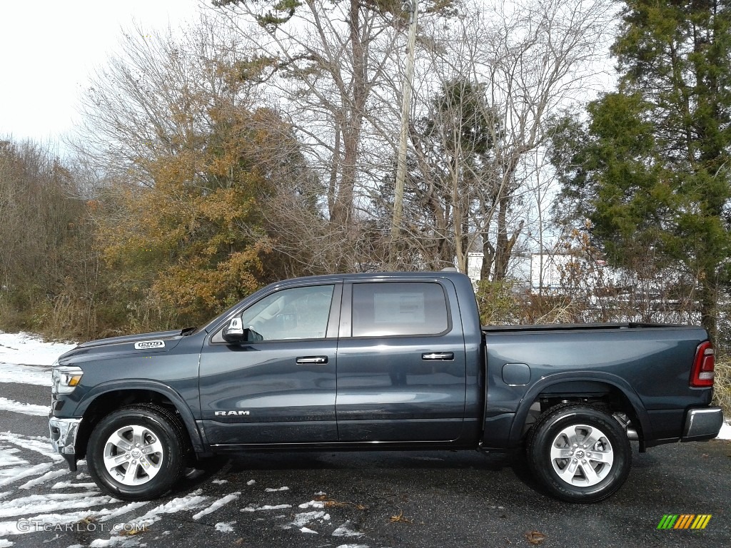 2019 1500 Laramie Crew Cab 4x4 - Maximum Steel Metallic / Black photo #1