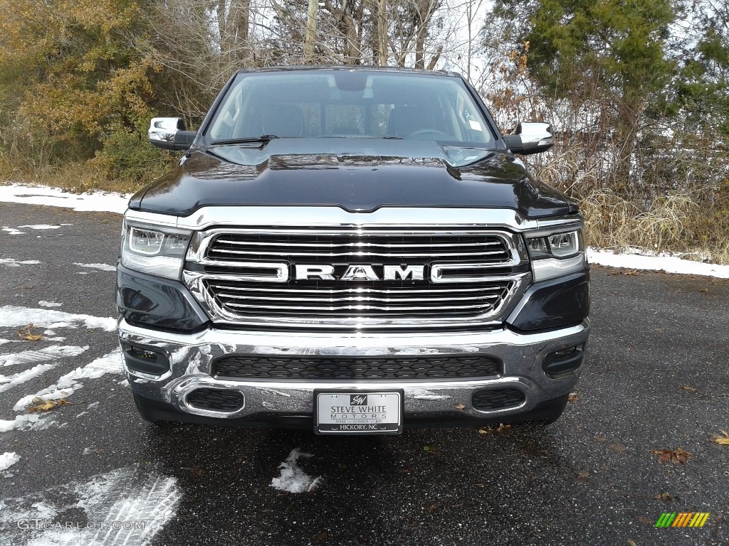 2019 1500 Laramie Crew Cab 4x4 - Maximum Steel Metallic / Black photo #3