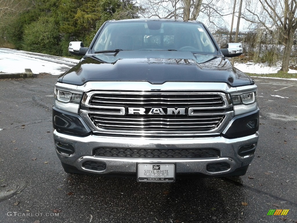 2019 1500 Laramie Crew Cab 4x4 - Maximum Steel Metallic / Black photo #3