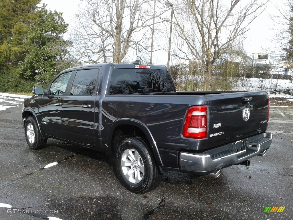 2019 1500 Laramie Crew Cab 4x4 - Maximum Steel Metallic / Black photo #8