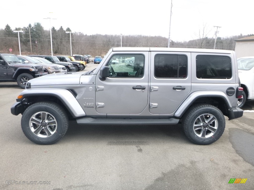 Billet Silver Metallic 2019 Jeep Wrangler Unlimited Sahara 4x4 Exterior Photo #130919728