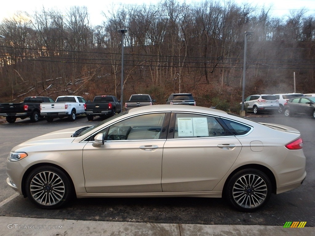 White Gold 2018 Ford Fusion Titanium AWD Exterior Photo #130919947