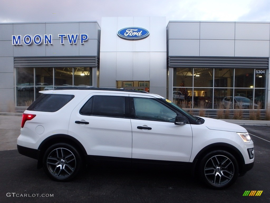 2017 Explorer Sport 4WD - White Platinum / Ebony Black photo #1