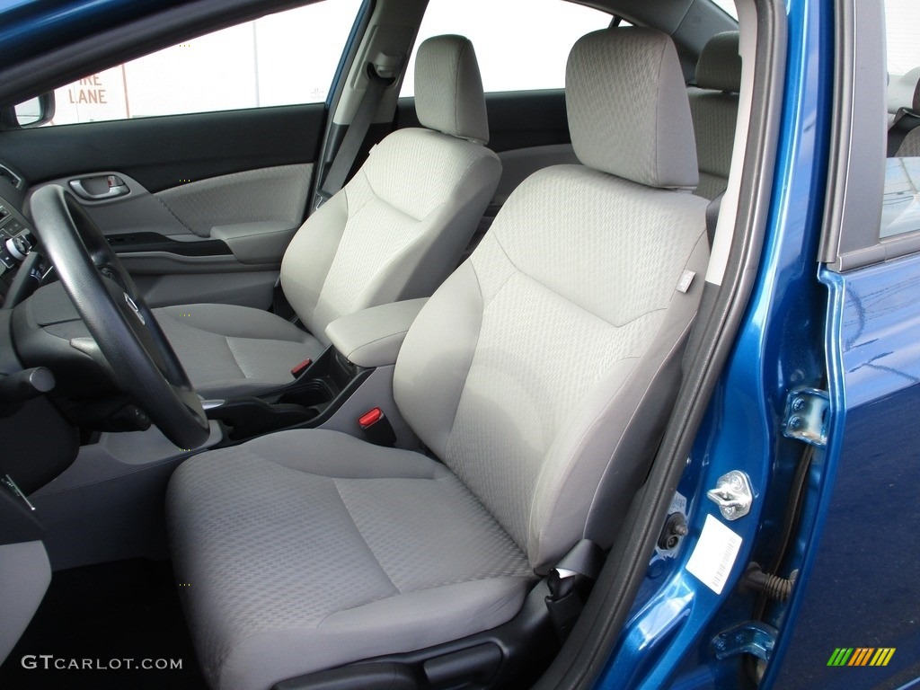 2015 Civic LX Sedan - Dyno Blue Pearl / Gray photo #11
