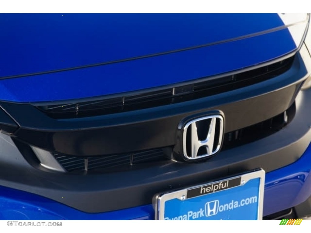 2019 Civic LX Sedan - Agean Blue Metallic / Black photo #4