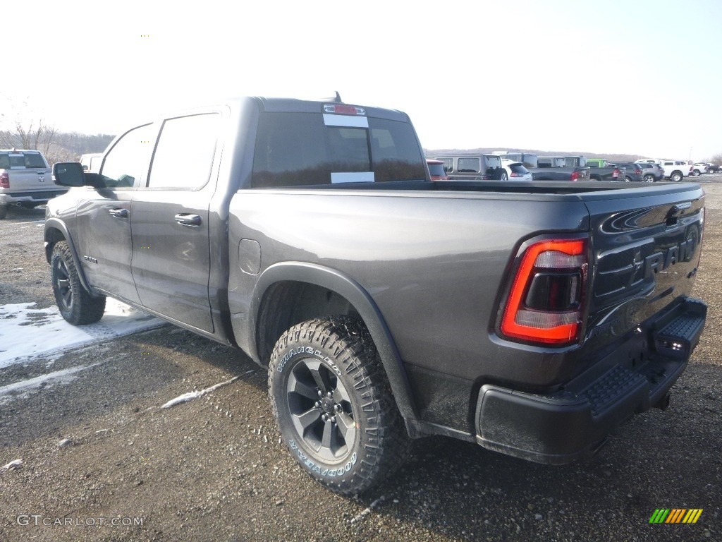 2019 1500 Rebel Crew Cab 4x4 - Granite Crystal Metallic / Black/Red photo #3