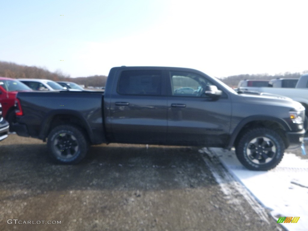 2019 1500 Rebel Crew Cab 4x4 - Granite Crystal Metallic / Black/Red photo #6