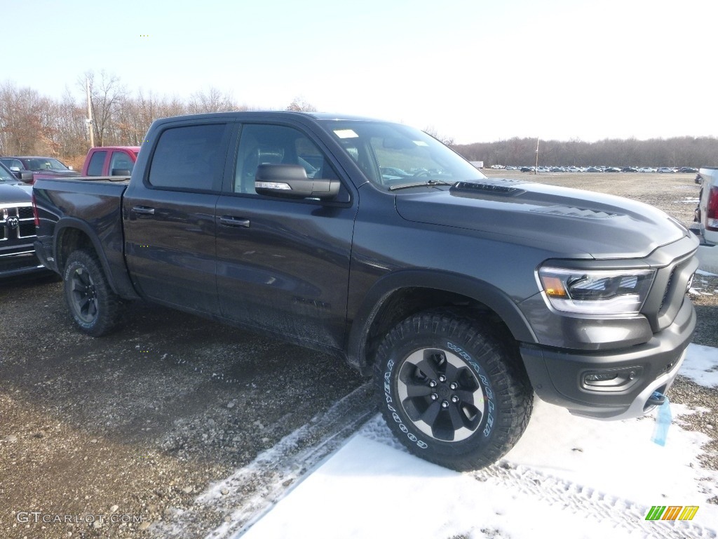 2019 1500 Rebel Crew Cab 4x4 - Granite Crystal Metallic / Black/Red photo #7