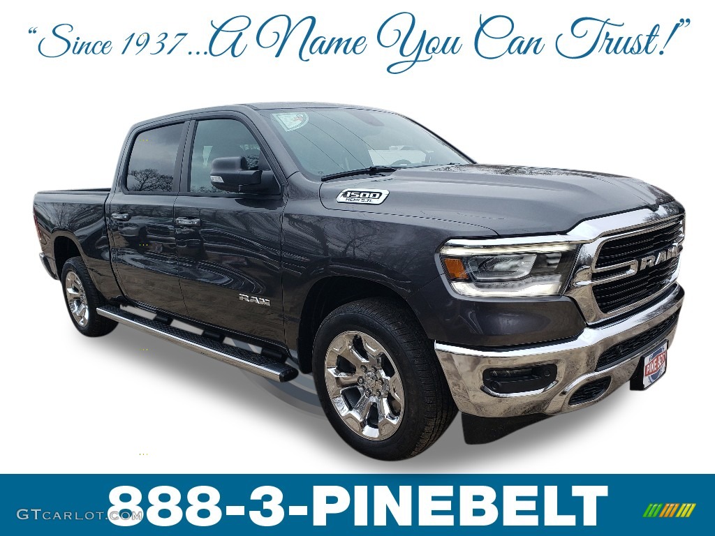 2019 1500 Big Horn Crew Cab 4x4 - Granite Crystal Metallic / Black photo #1
