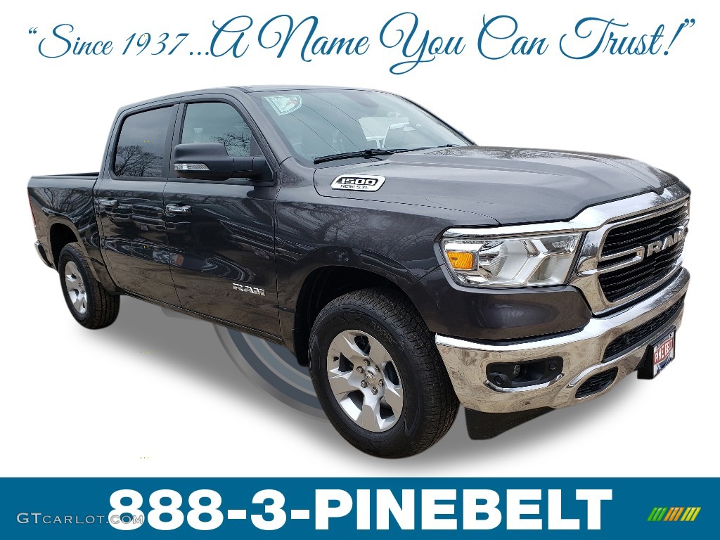 2019 1500 Big Horn Crew Cab 4x4 - Granite Crystal Metallic / Black photo #1