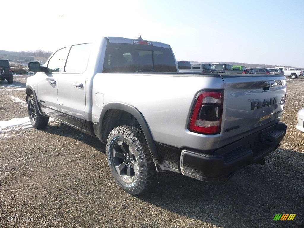 2019 1500 Rebel Crew Cab 4x4 - Billett Silver Metallic / Black/Red photo #4