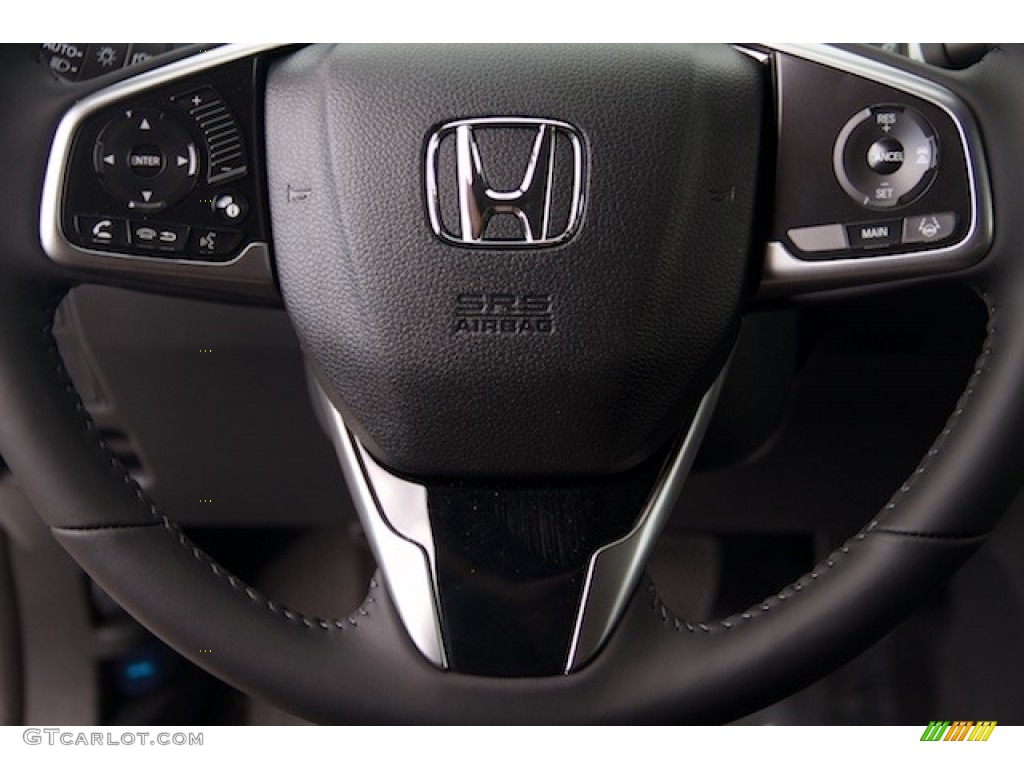 2019 Honda CR-V Touring Black Steering Wheel Photo #130937665