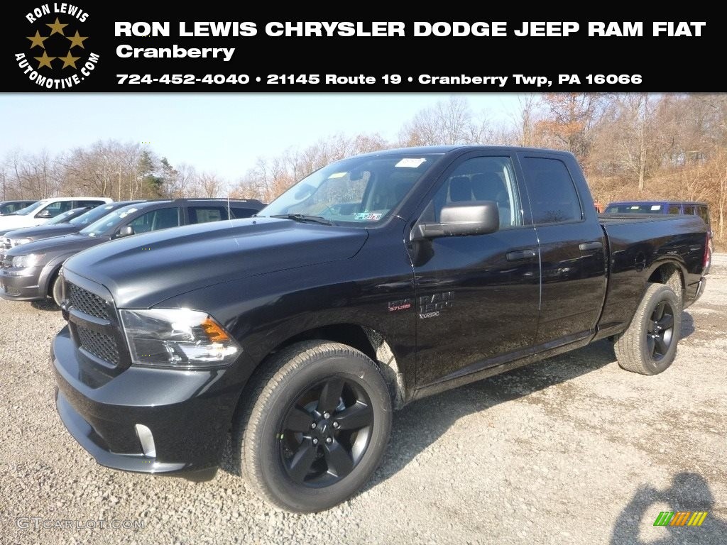 2019 1500 Classic Express Quad Cab 4x4 - Brilliant Black Crystal Pearl / Black/Diesel Gray photo #1