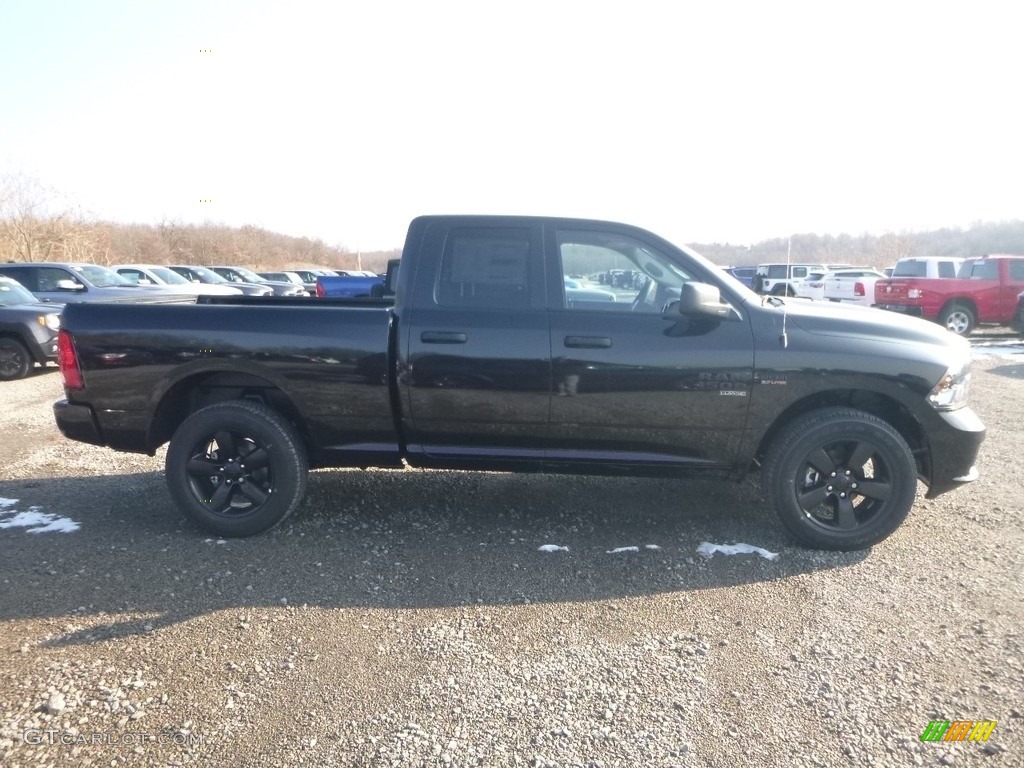2019 1500 Classic Express Quad Cab 4x4 - Brilliant Black Crystal Pearl / Black/Diesel Gray photo #7